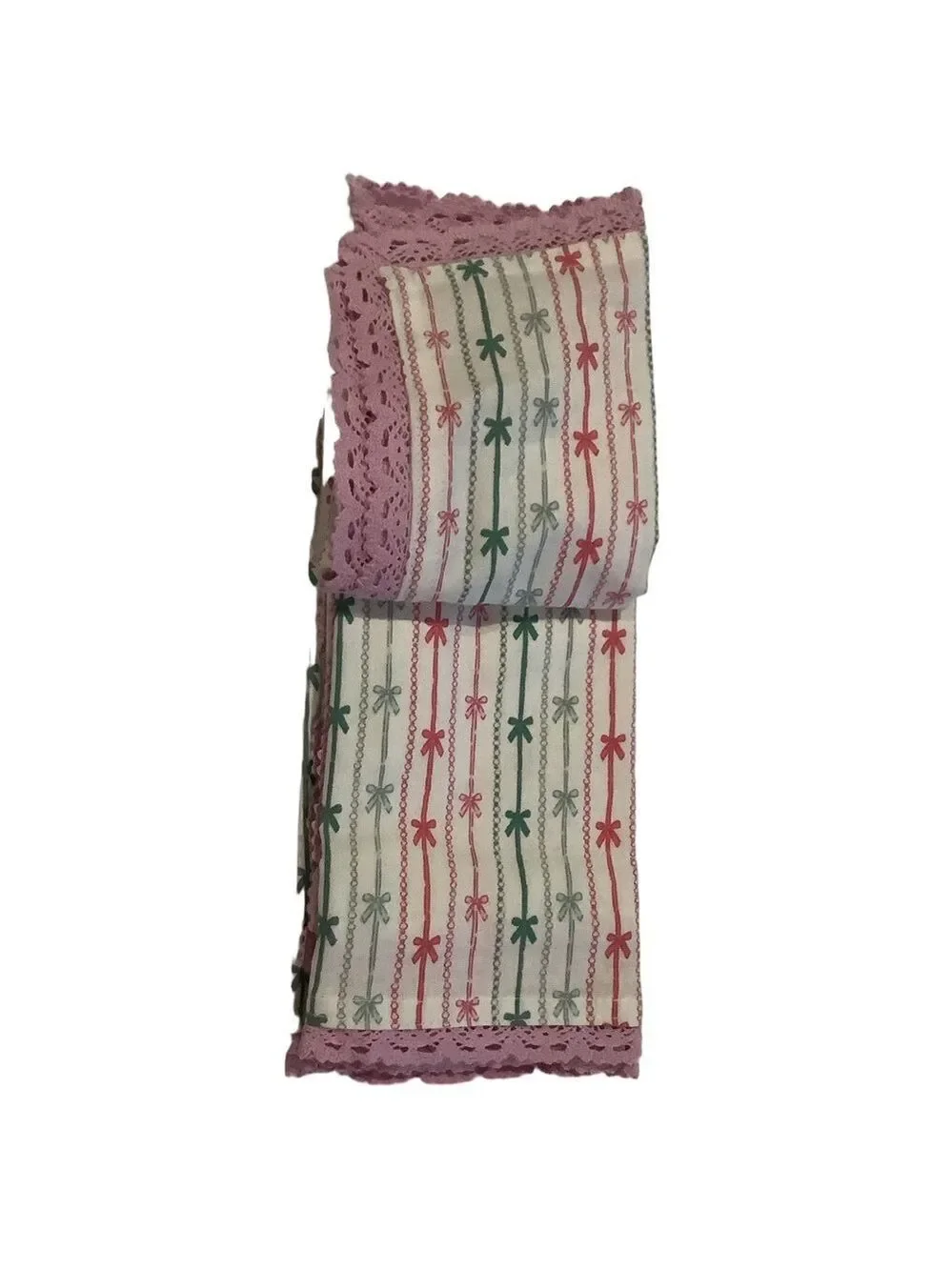 Cupcakes & Cashmere Bows And Beads Set Of 4 Napkins New